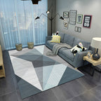 Geometric Facet Living Room Rug shown in a room setting