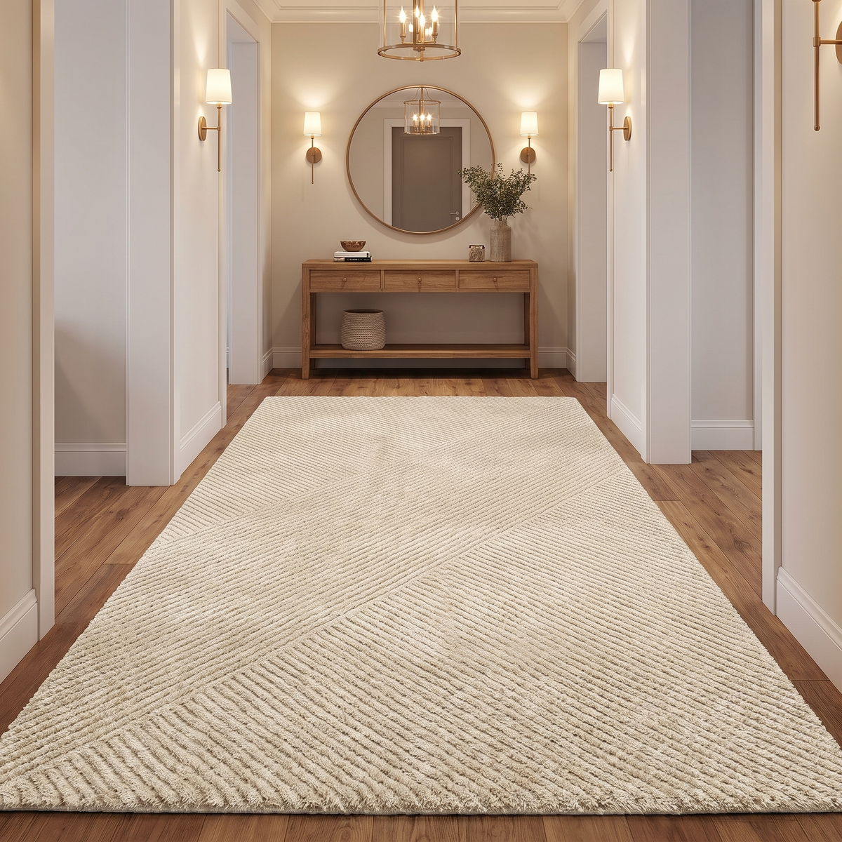 Roman Texture Entryway Thick Pile Rug lifestyle photo A