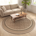 Woven Natural Round Living Room Rug lifestyle photo A