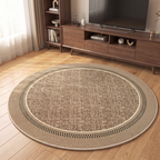 Woven Natural Round Living Room Rug lifestyle photo B