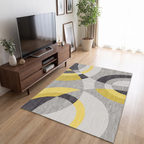 Overlapping Arc Rug, Mustard Grey lifestyle photo B