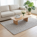 Striped Weave Nordic Living Room Rug, Grey lifestyle photo A
