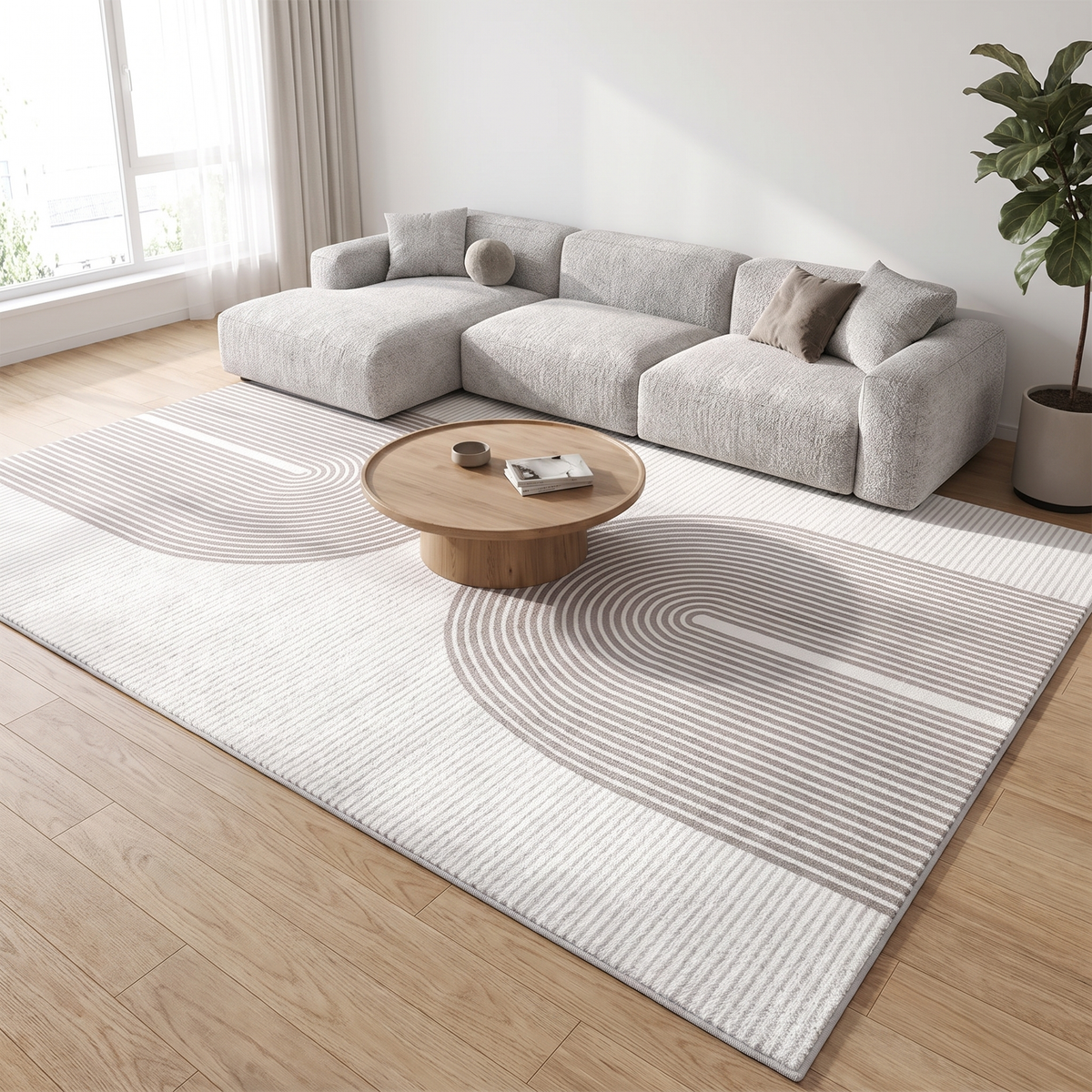 Minimalist Line Art Rug Nordic lifestyle photo A