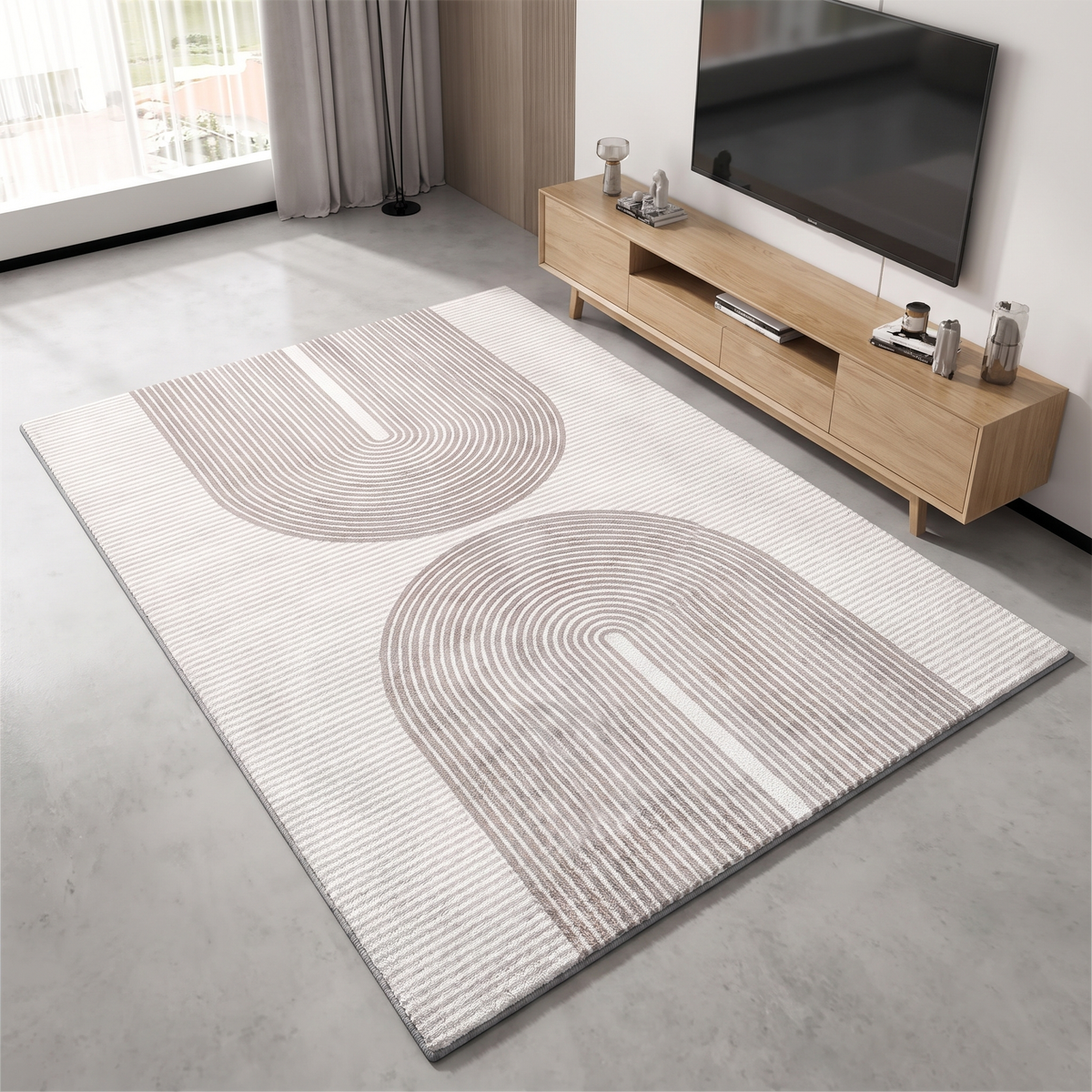 Minimalist Line Art Rug Nordic lifestyle photo B