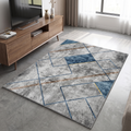 Industrial Geometric Living Room Rug, Grey lifestyle photo B