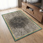 Sunburst Medallion Bordered Rug, Grey lifestyle photo B