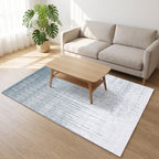 Distressed Vintage Medallion Rug, Blue-Grey lifestyle photo A