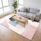 Marble Terrazzo Living Room Rug, Blush lifestyle photo A
