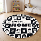 Cartoon Kids Playroom Round Rug lifestyle photo A