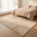 Contour Wave Bedroom Rug, Sand lifestyle photo A