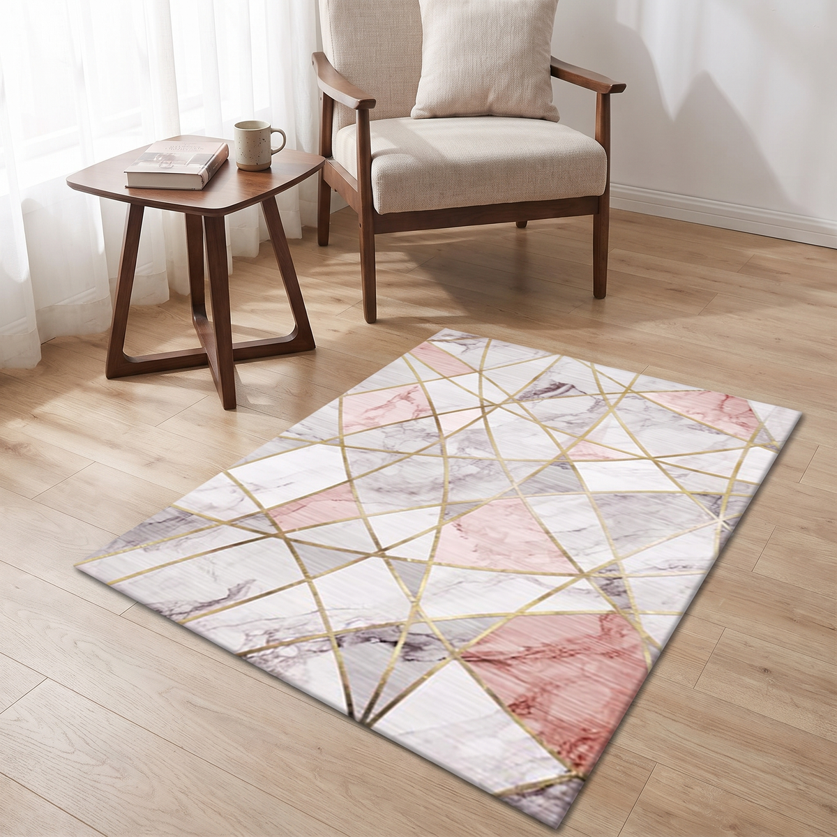 Marble Facet Lounge Rug lifestyle photo B