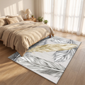 Feather Print Bedroom Rug lifestyle photo A