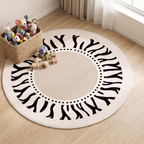 Tribal Sunburst Round Playroom Rug lifestyle photo B